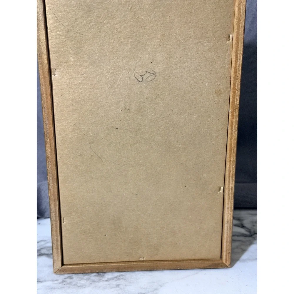 Really Old Wooden Jewelry Box With Mirror Floral Glass Top (A3195)